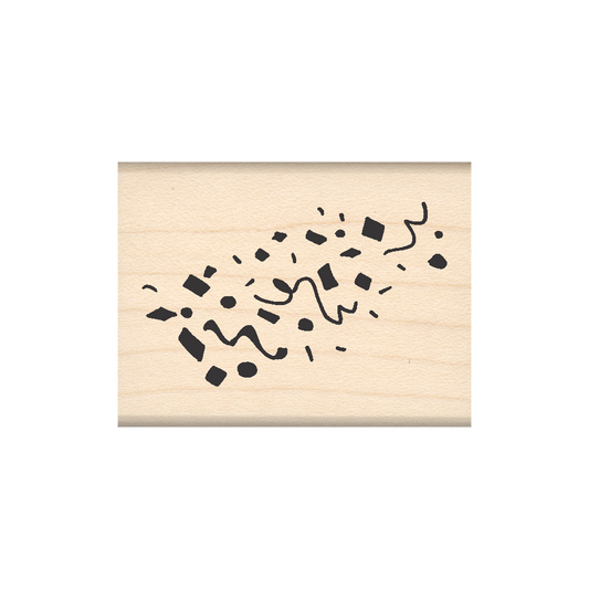 Confetti Rubber Stamp 1.5" x 2" block