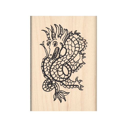 Dragon Rubber Stamp 1.5" x 2.5" block