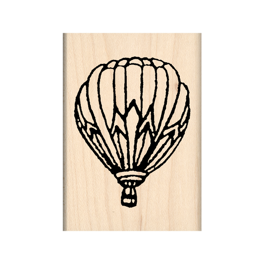 Hot Air Balloon Rubber Stamp 1.75" x 2.5" block