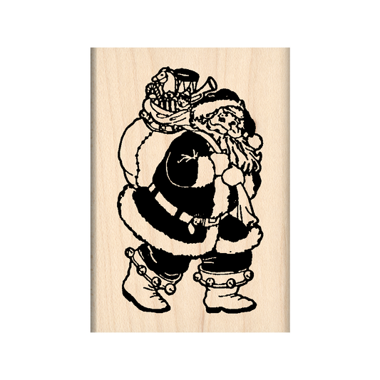 Santa Rubber Stamp 1.75" x 2.5" block