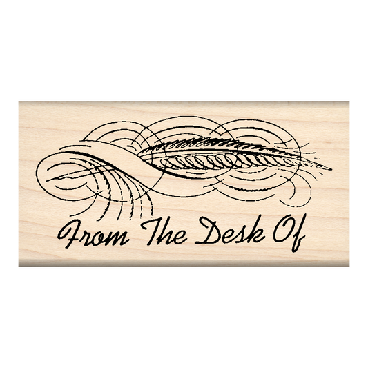 FromThe Desk of Rubber Stamp 1.5" x 3" block