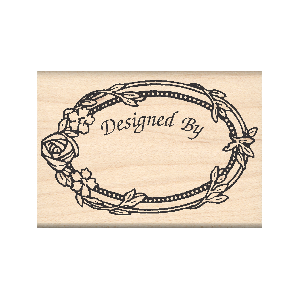 Designed by Rubber Stamp 1.75" x 2.5" block