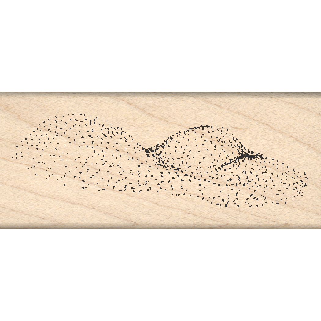 Sand Dunes Rubber Stamp 1.5" x 3.5" block