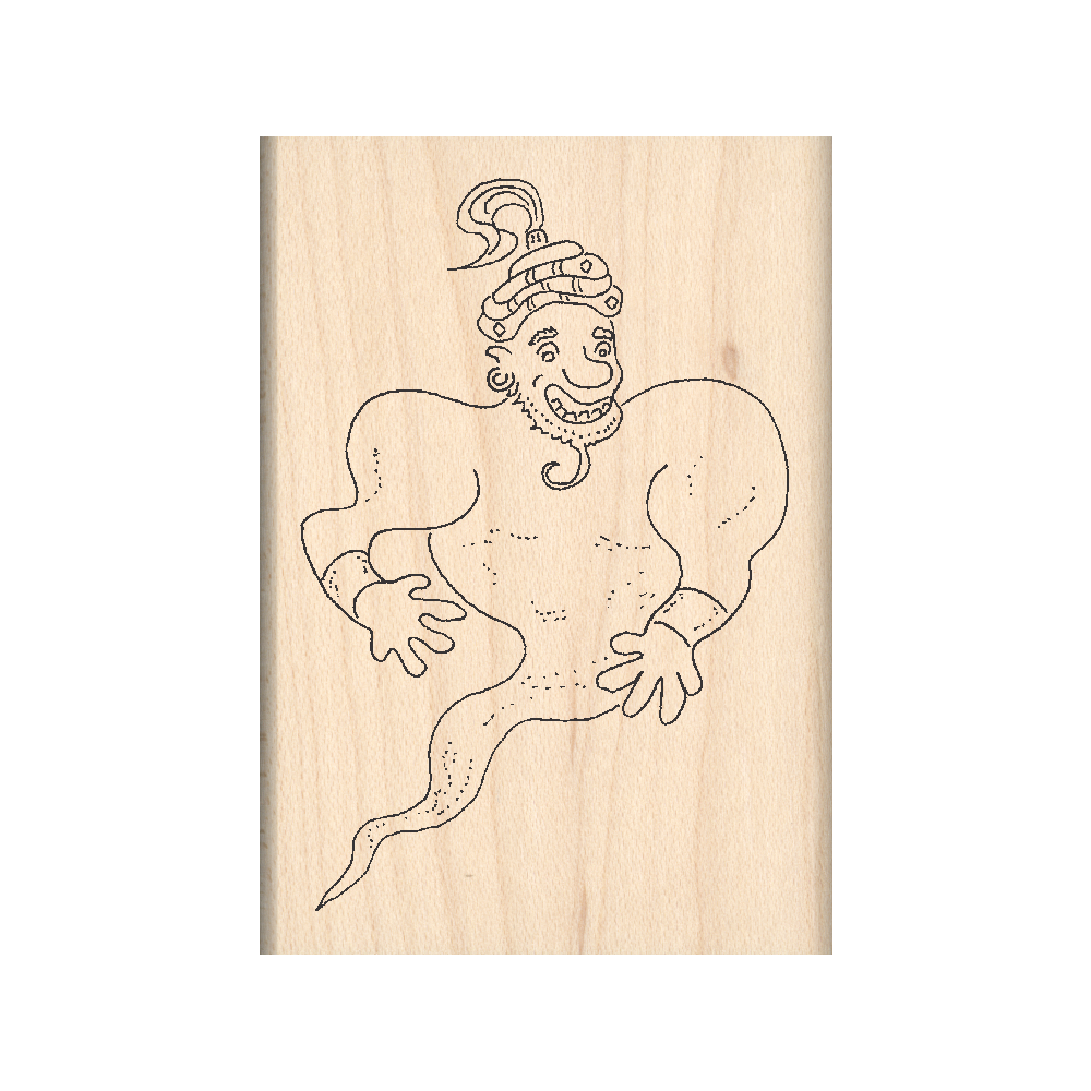 Genie Rubber Stamp 1.75" x 2.5" block