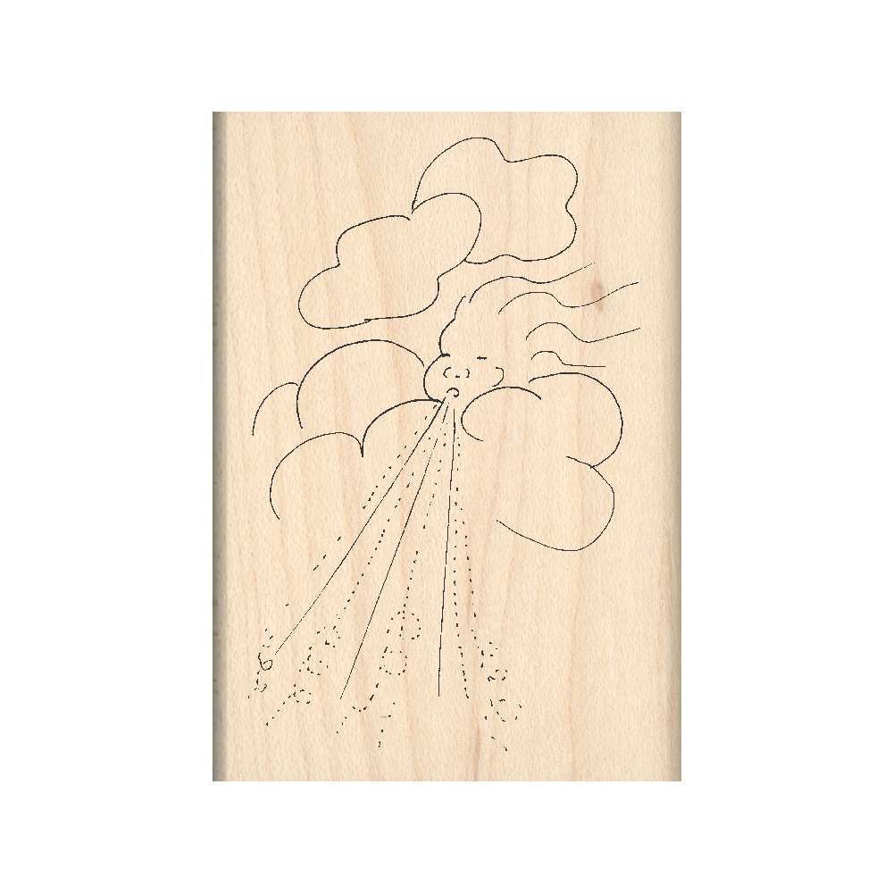 Cold Wind Rubber Stamp 1.75" x 2.5" block