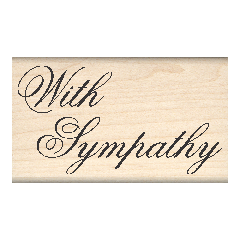 with Sympathy Rubber Stamp 1.75" x 3" block