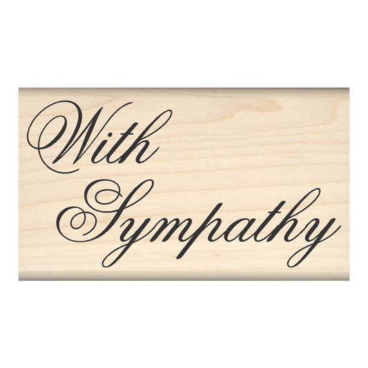 with Sympathy Rubber Stamp 1.75" x 3" block