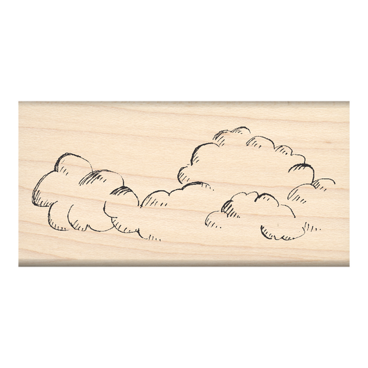 Clouds Rubber Stamp 1.5" x 3" block