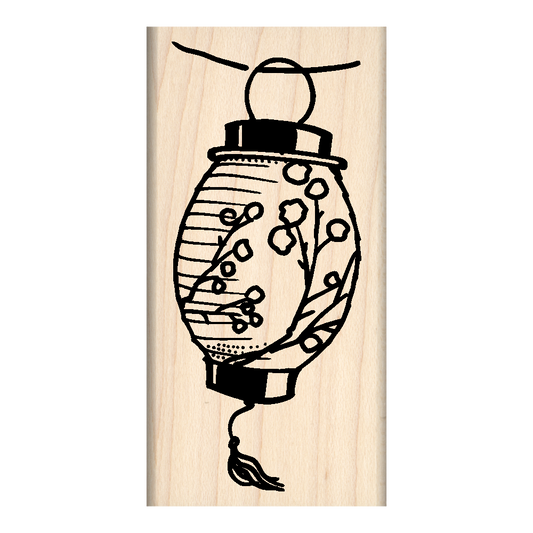 Japanese Lantern Rubber Stamp 1.75" x 3" block