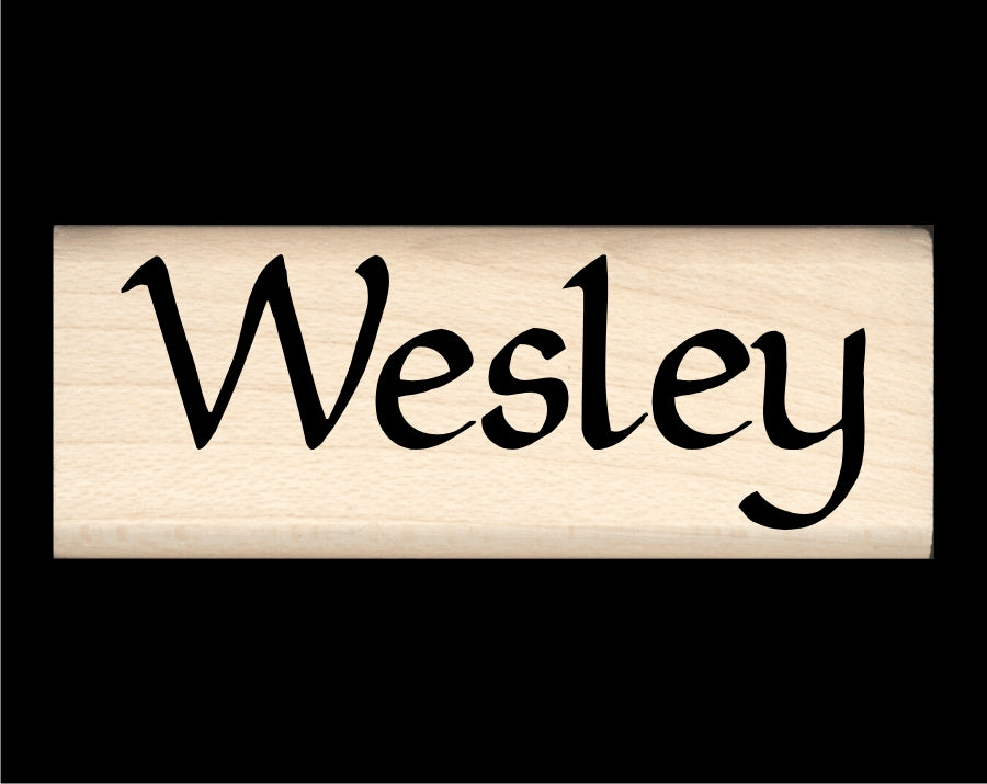Wesley Cursive Wesley Name Stamp – Stamps by Impression